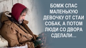 Бомж спас маленькую девочку от стаи собак, а потом люди со двора сделали…