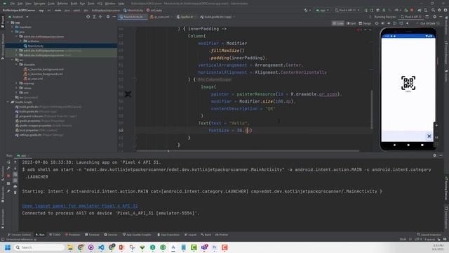 Kotlin with Jetpack Compose: Day 2 -  QR Scanner App