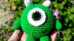 Амигуруми: схема Майк Вазовски | Игрушки вязаные крючком