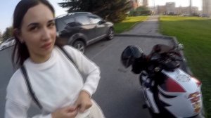 Мотосвидание с девушкой. Страшно интересно. Адреналин или страх? Катаемся на спортбайке.