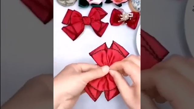 Как сделать бант на заколку✂️