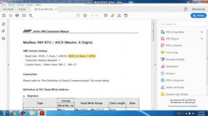 Delta Dop HMI RS485 Modbus RTU Configuration (Master Device)