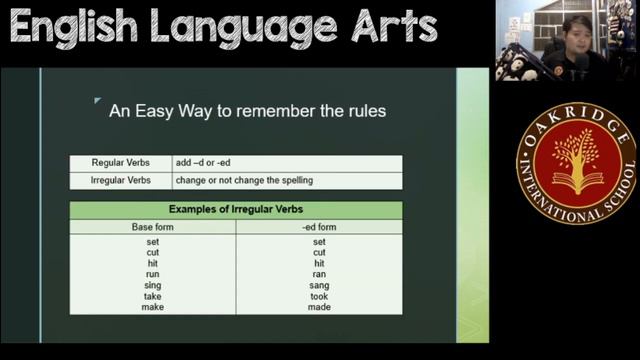 Week 11 ELA 5   Recognizing Past Tense Form of Verbs