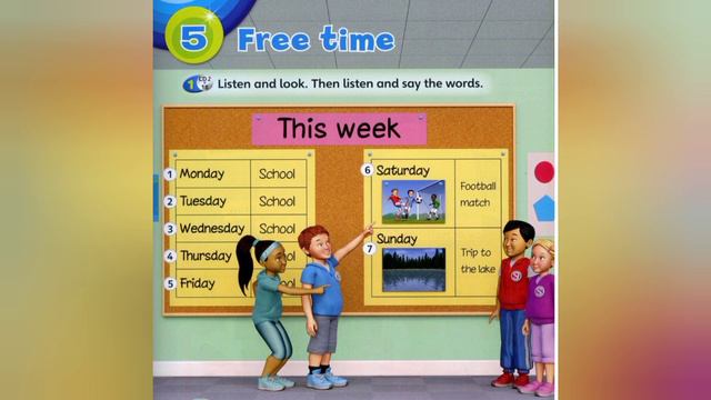 SUPERMINDS YEAR 2: UNIT 5 FREE TIME | Days & Activities | Exercise & Answer |Student's Book&Workboo