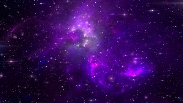 Футаж — Фиолетовая галактика | Бесконечный космос | Фон для видео смотреть онлайн