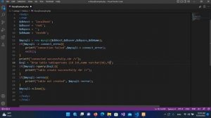 How to Use the Drop Table Query in PHP MySQL with Visual Studio Code Tutorial