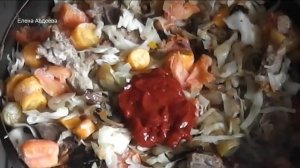 Капуста тушеная (кислая + свежая)