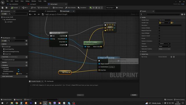 UE5 short tutors:Niagara arrays. Spawn particles from meshes coordinates. Спавн из координат мешей.
