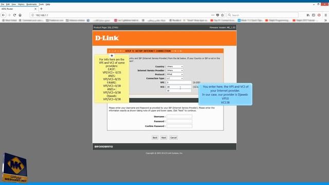 D-LINK DSL-2740U modem configuration as router, secure WIFI, change admin password and disable WPS смотреть онлайн