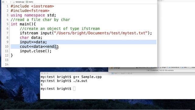 Read a file character by character using C++ смотреть онлайн