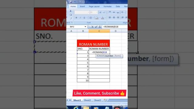 Roman number in excel, Excel tricks and tips, Advanced Excel #exceltricks