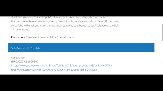 Good news! The copyright claim on your video was released. Distrokid’s YouTube Allowed list (How to смотреть онлайн