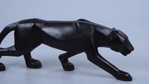 Статуэтка Черная пантера. Фигурка для интерьера Черная пантера 25*4,5*8 см. Декор пантера