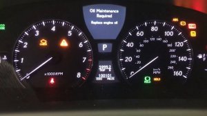 2013 Lexus LS 460 maintenance light reset