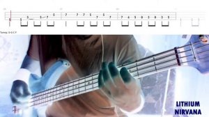 Lithium by Nirvana - Bass Cover with Tabs Play-Along