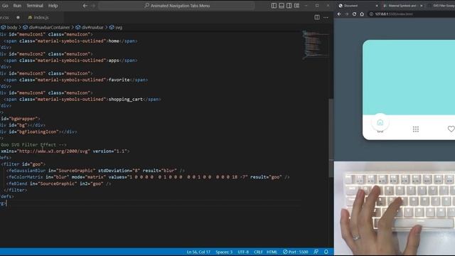 ASMR Programming - Animated Navigation Tabs Menu - No Talking