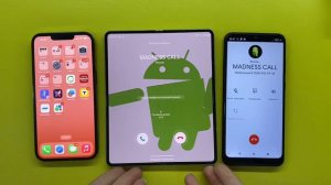 IPhone 13 Pro & ZTE Blade A51 Calling Samsung Galaxy Z FOLD / Madness Incoming & Outgoing Call
