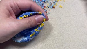 Новогодний шар из бисера | Часть 6 || Совместное плетение