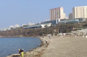 Татарская, море, пляж, октябрь 2023. Владивосток