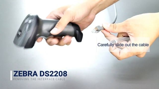 ZEBRA DS2208 REMOVING THE INTERFACE CABLE | BARCOTECH PHILIPPINES INC.