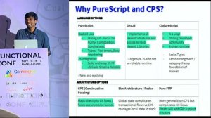 Lessons Learned using PureScript to build Mobile App Dev Framework by Vimal at FnConf17