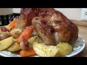 Запеченная курица в духовке на Рождество и Новый год