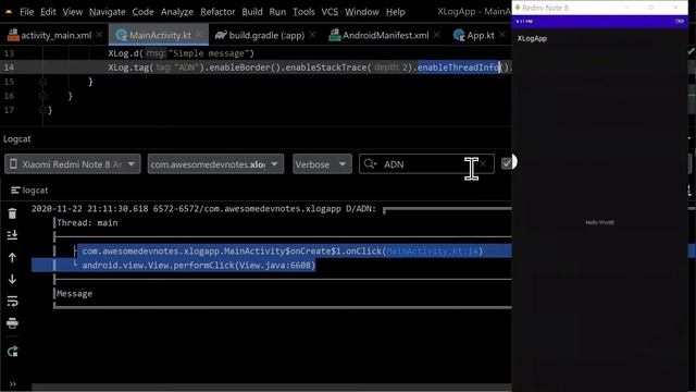 XLog - Android logger, simple and pretty, powerful and flexible, all you need is here. смотреть онлайн