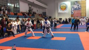 Taekwondo ITF Кубок Москвы 2018, спарринг мужчины до 78 кг часть 1 Тхэквондо МФТ ИТФ