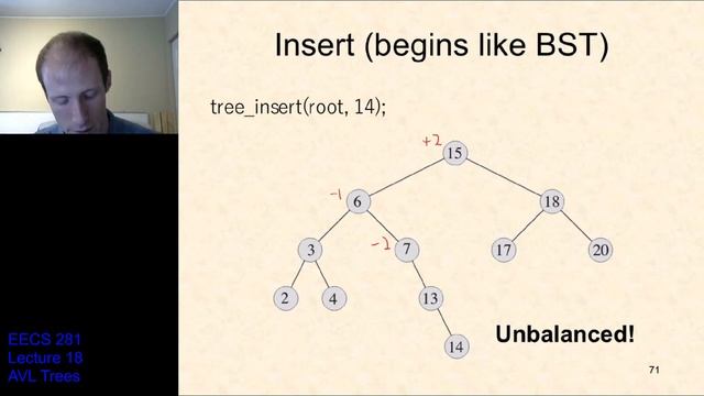 EECS 281: F20 Lecture 18 - Binary Search Trees; AVL Trees смотреть онлайн