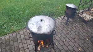необычный способ делать лепёшки в казане