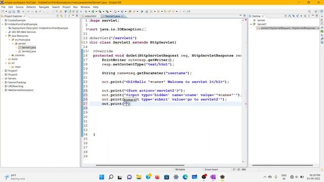 #13 - How Hidden Form Field Works in Session Tracking | Servlet Full Tutorial For Beginners 2023