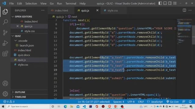 Quiz Maker Using JavaScript | JavaScript Project