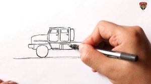 How to draw a Rocket Launcher Truck easy