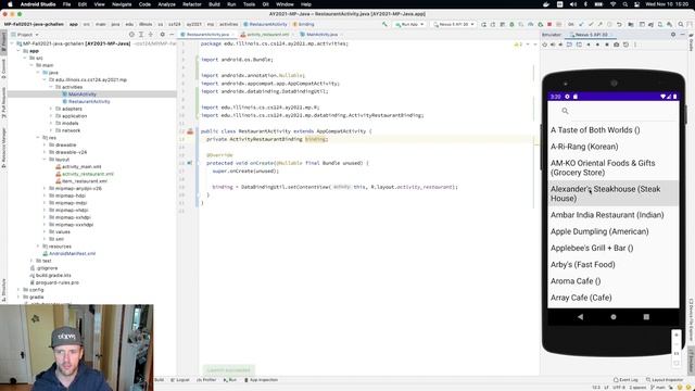 CS 124 Java: Restaurant Activity Layout смотреть онлайн