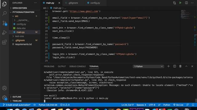 Python Malayalam | Python Web Automation|Part 6 :Gmail Bulk Email Sending Automation|Python Seleniu