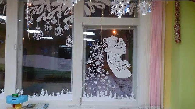 Украшение, оформление окон в детском саду (садике) вытынанками, шаблонами смотреть онлайн