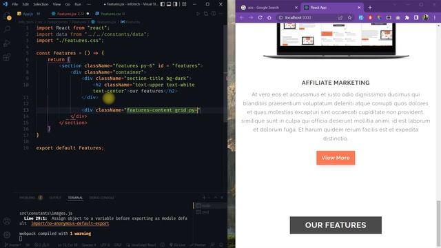 React Website Tutorial With Animate On Scroll (AOS) Plugin - Responsive Website Project in React JS