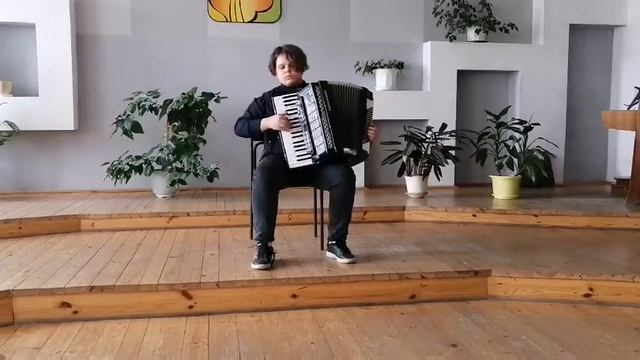 Емельянов Владислав,14 лет, аккордеон. Обр.В.Грушевского бел.нар.песня "Учора лiсухна у госцях была смотреть онлайн