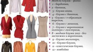 Блузка, фасоны, назначение
