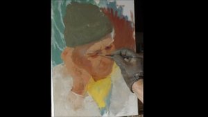 Портрет маслом на холсте - Учебный этюд для начинающих художников