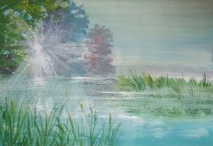 Мастер Класс. Гуашь. Как нарисовать РАССВЕТ