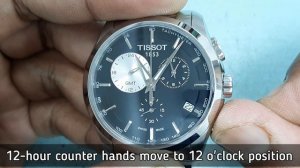 How To Setting Tissot Couturier GMT Time Date and Stopwatch Reset | SolimBD