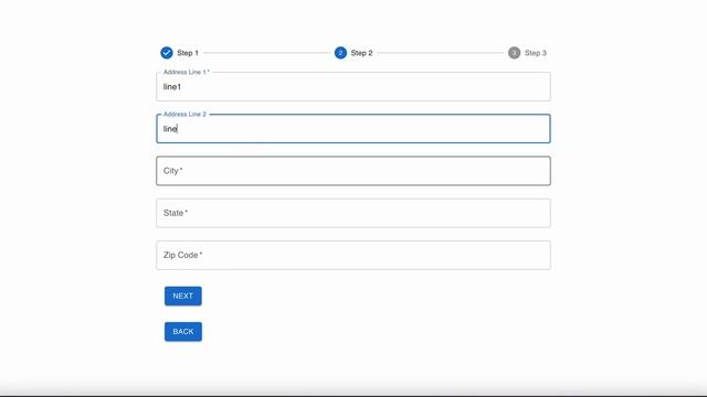 Stepper using Material UI - create dynamic forms. Field are rendered from a JSON file. | ReactJs