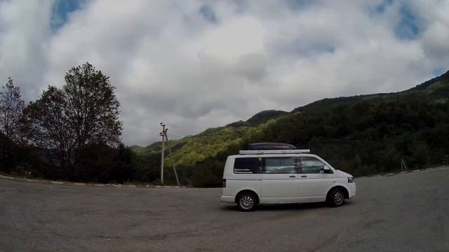 VANLIFE.Кавказ на машине.Дорога на Домбай.Красивый водопад.Река Улу Муруджу. Ванлайф 2021