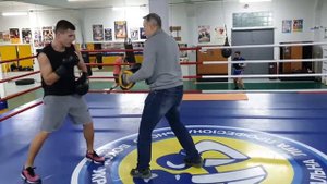 Бокс работа на лапах Петр Иванов