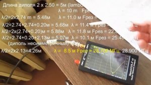 RNTH-220-3 Antenna. Настройка антенны (полуволновой диполь) на 28 МГц