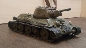 Обстрел Танка Т-34 из пластилина разрывными