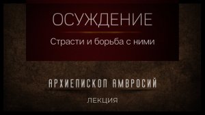 Страсть осуждения и борьба с ней. Архиепископ Верейский Амвросий..mp4