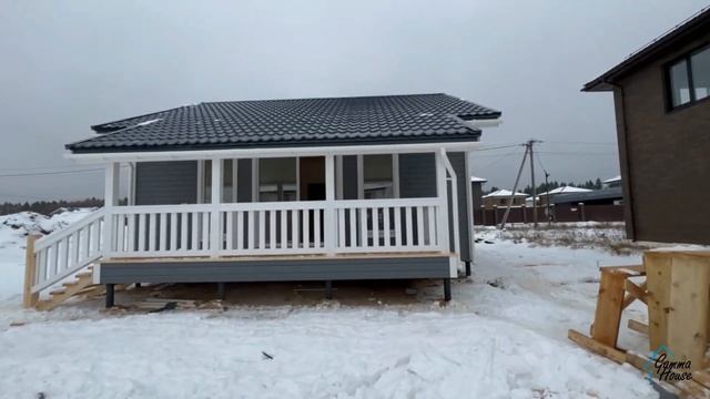 Обзор Каркасного дома/ Проект каркасного дома 8х8, 1эт!