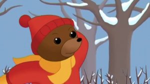 Бурый медвежонок - ЛЕПИТ СНЕЖКИ (16)